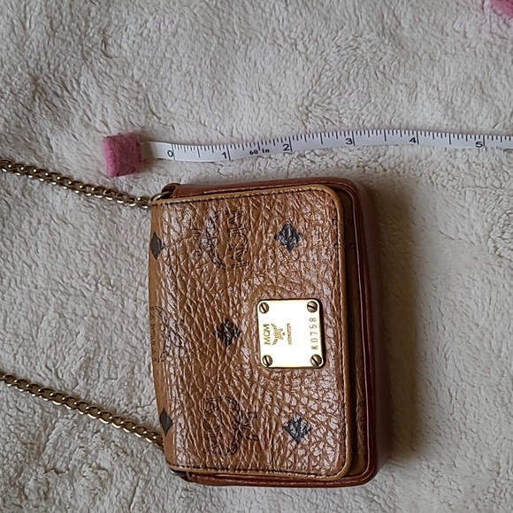 MCM vintage leather mini purse on chain - Picture 10 of 11